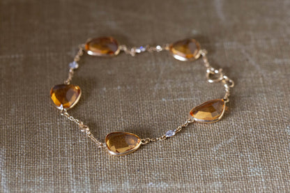 Citrine and Diamond Bracelet — view 2
