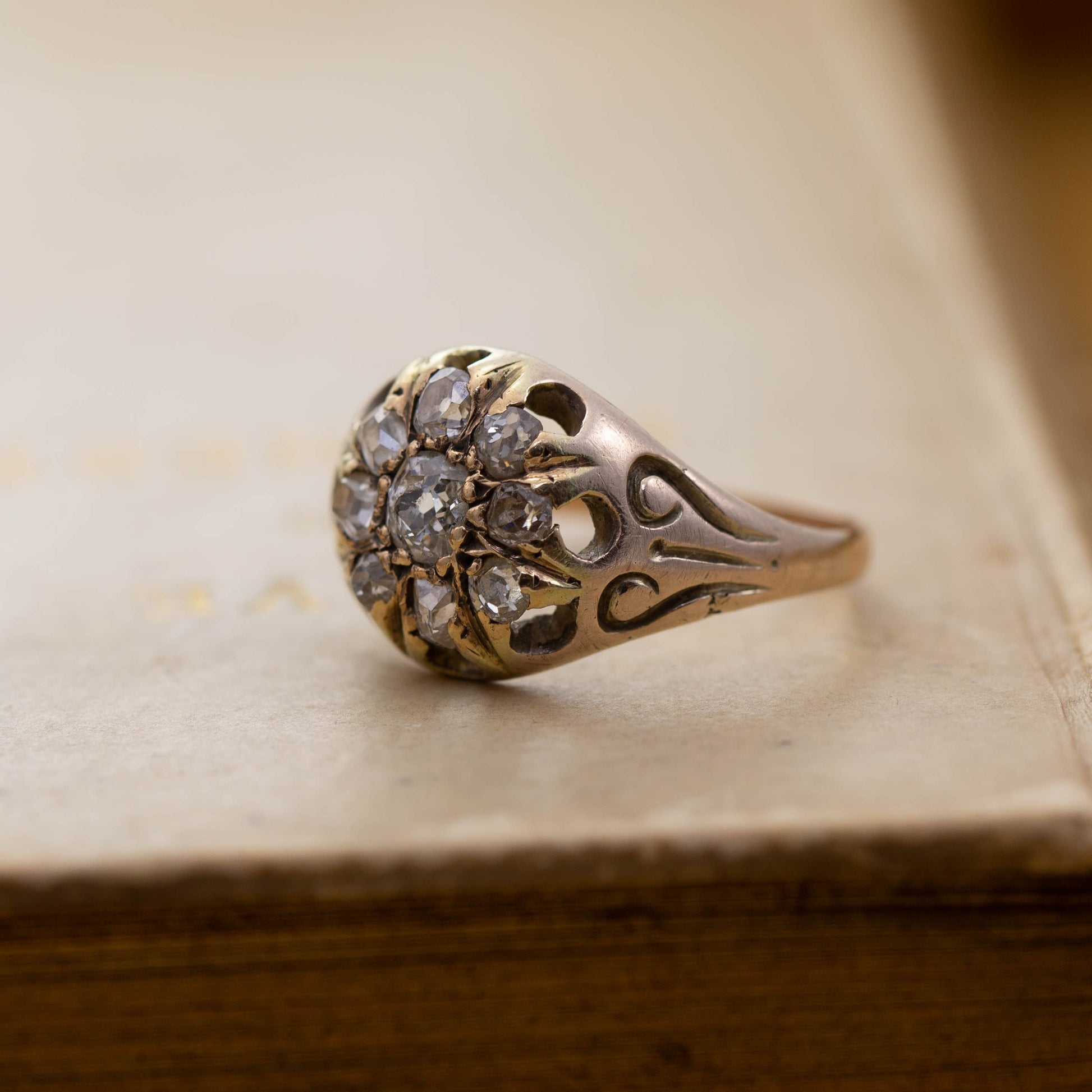 Diamond Cluster Ring — view 2