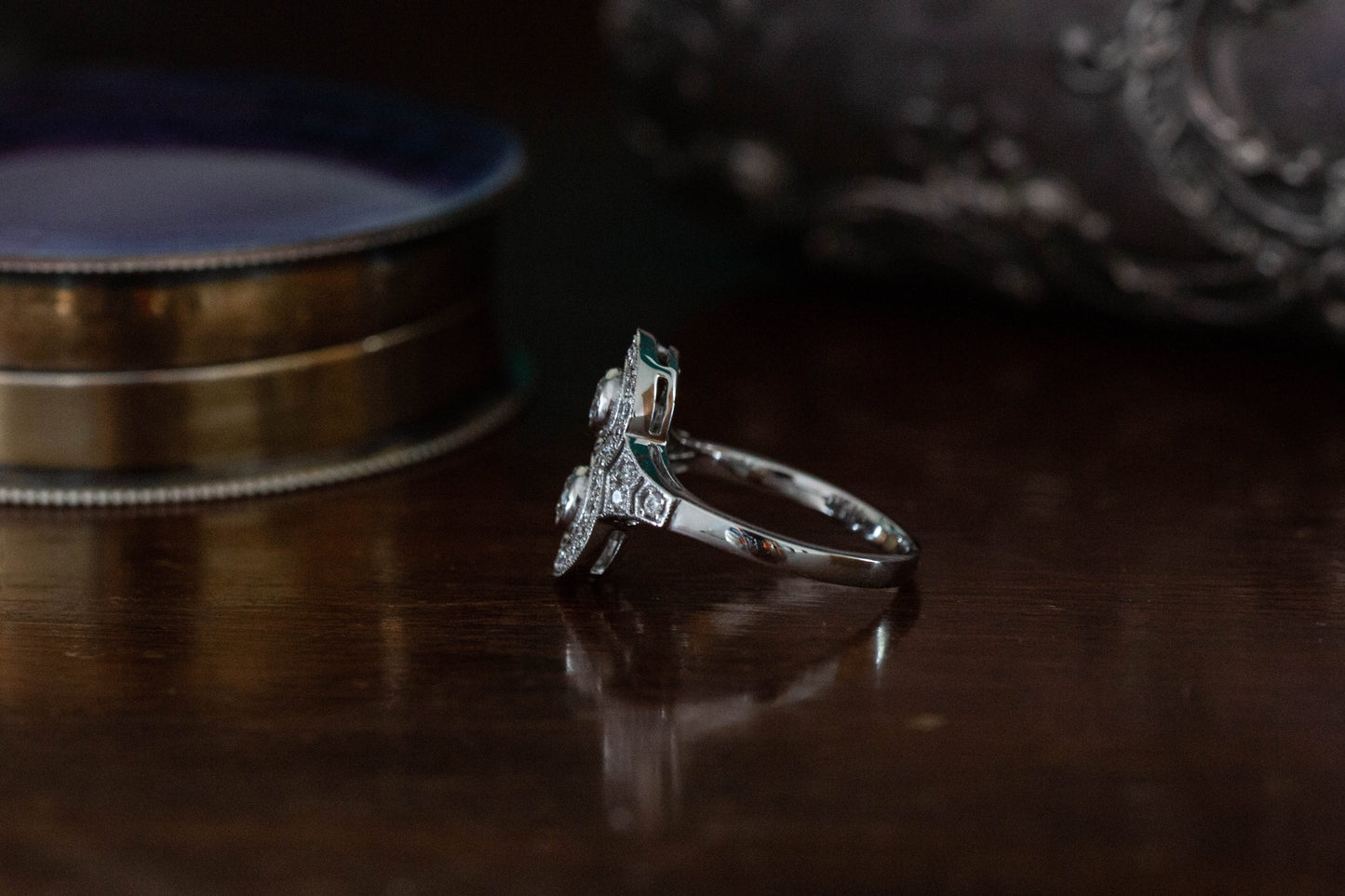 Art Deco Style Diamond Cluster Ring