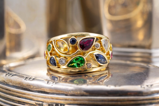 Multi Stone Dress Ring