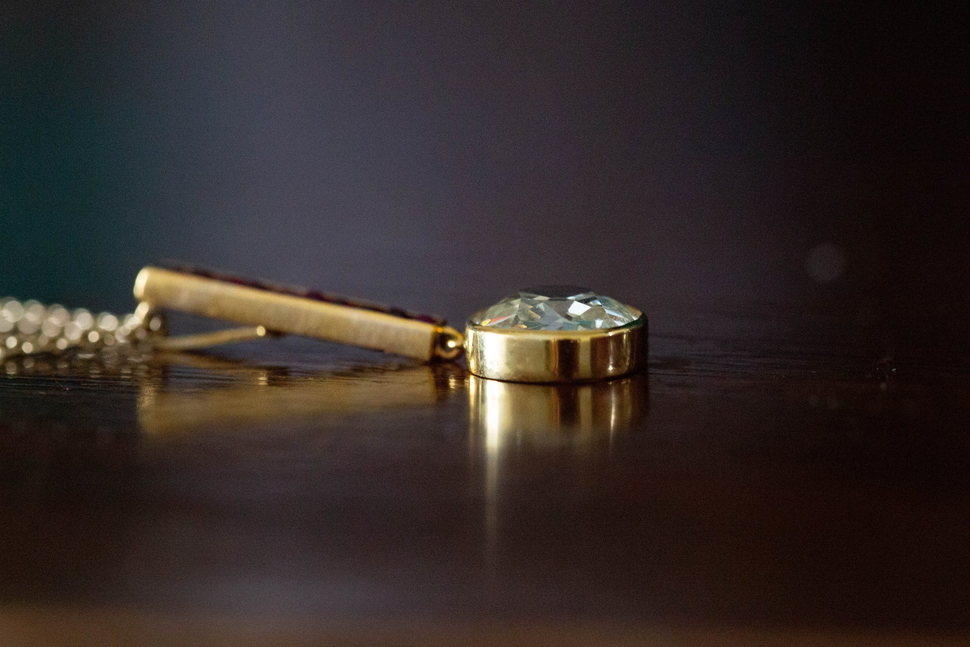 Old Cut Diamond and Ruby Pendant — view 5