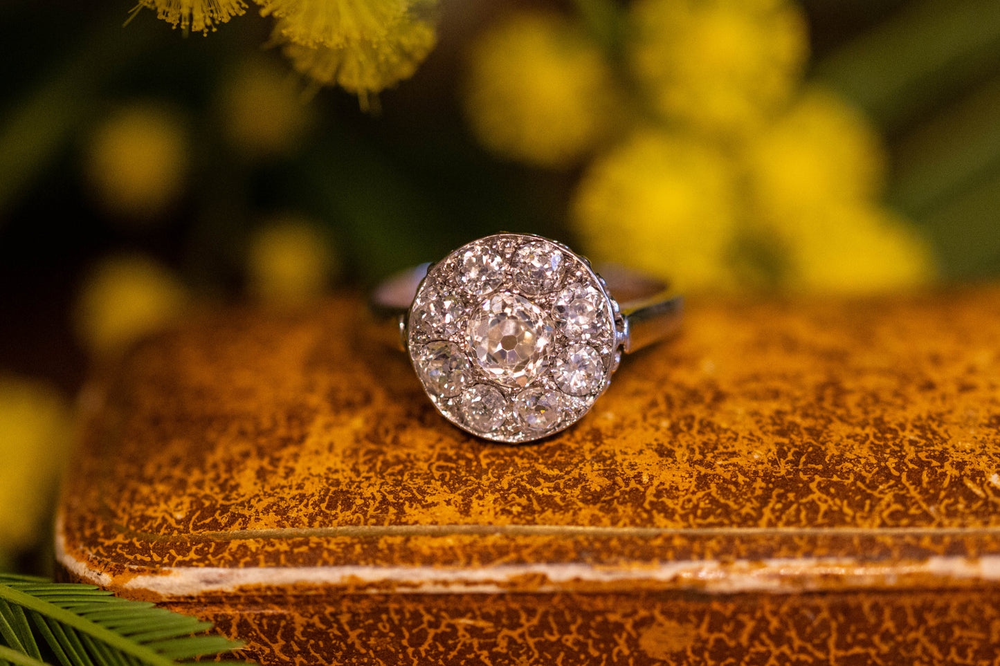 Old Cut Diamond Cluster Ring