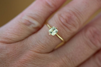 Yellow Sapphire Solitaire Ring — view 3