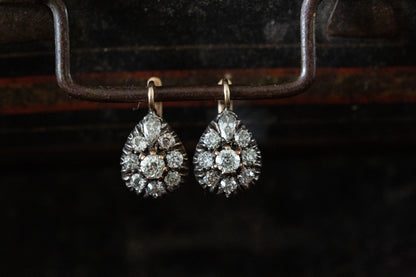 Victorian Diamond Teardrop Earrings