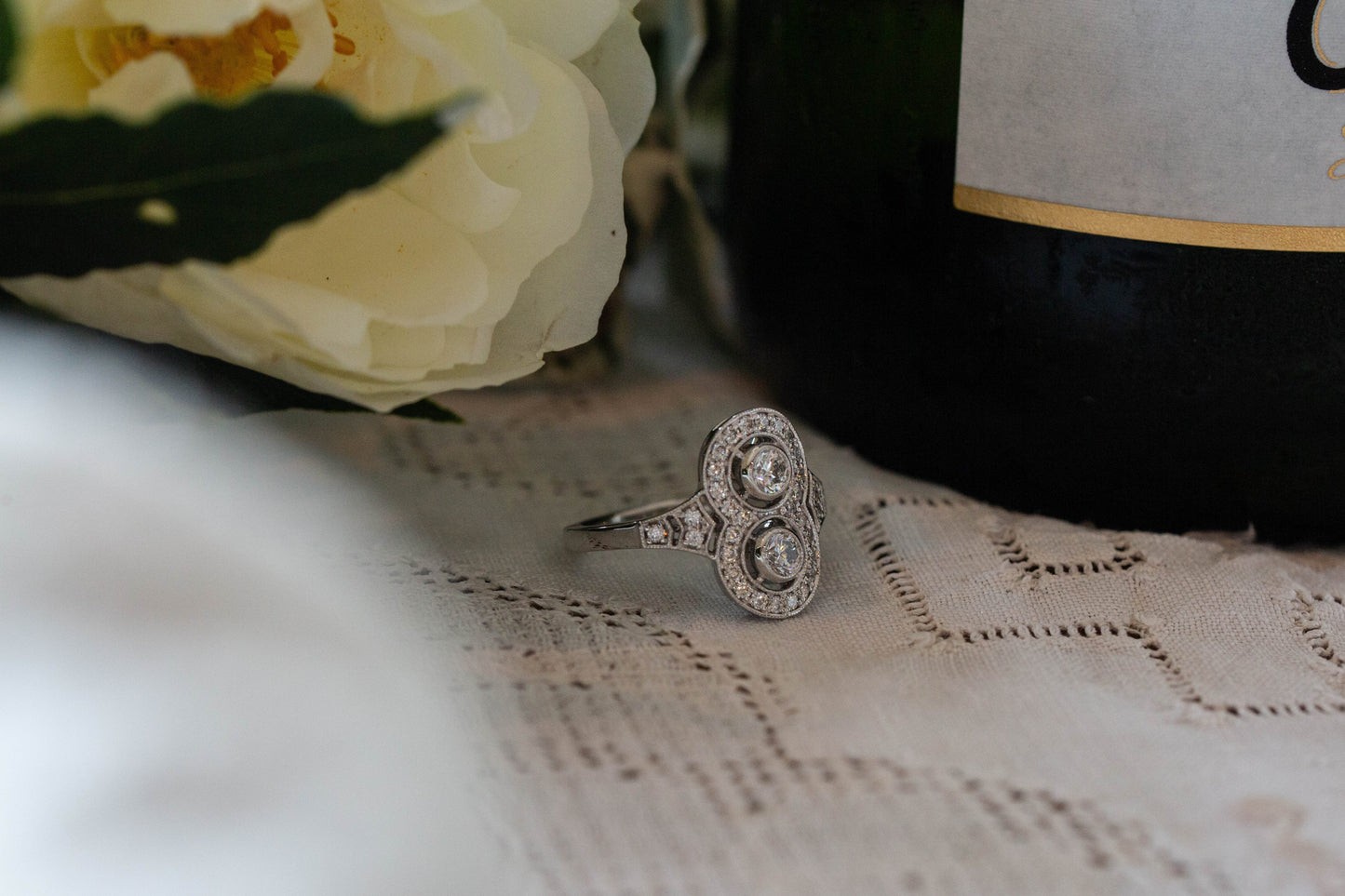 Art Deco Style Diamond Cluster Ring