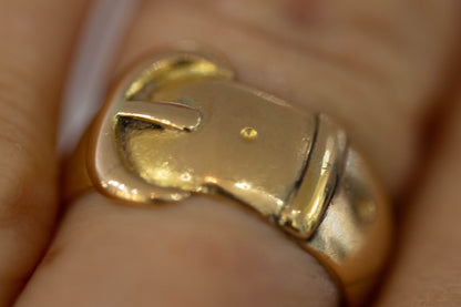 Gold Buckle Ring