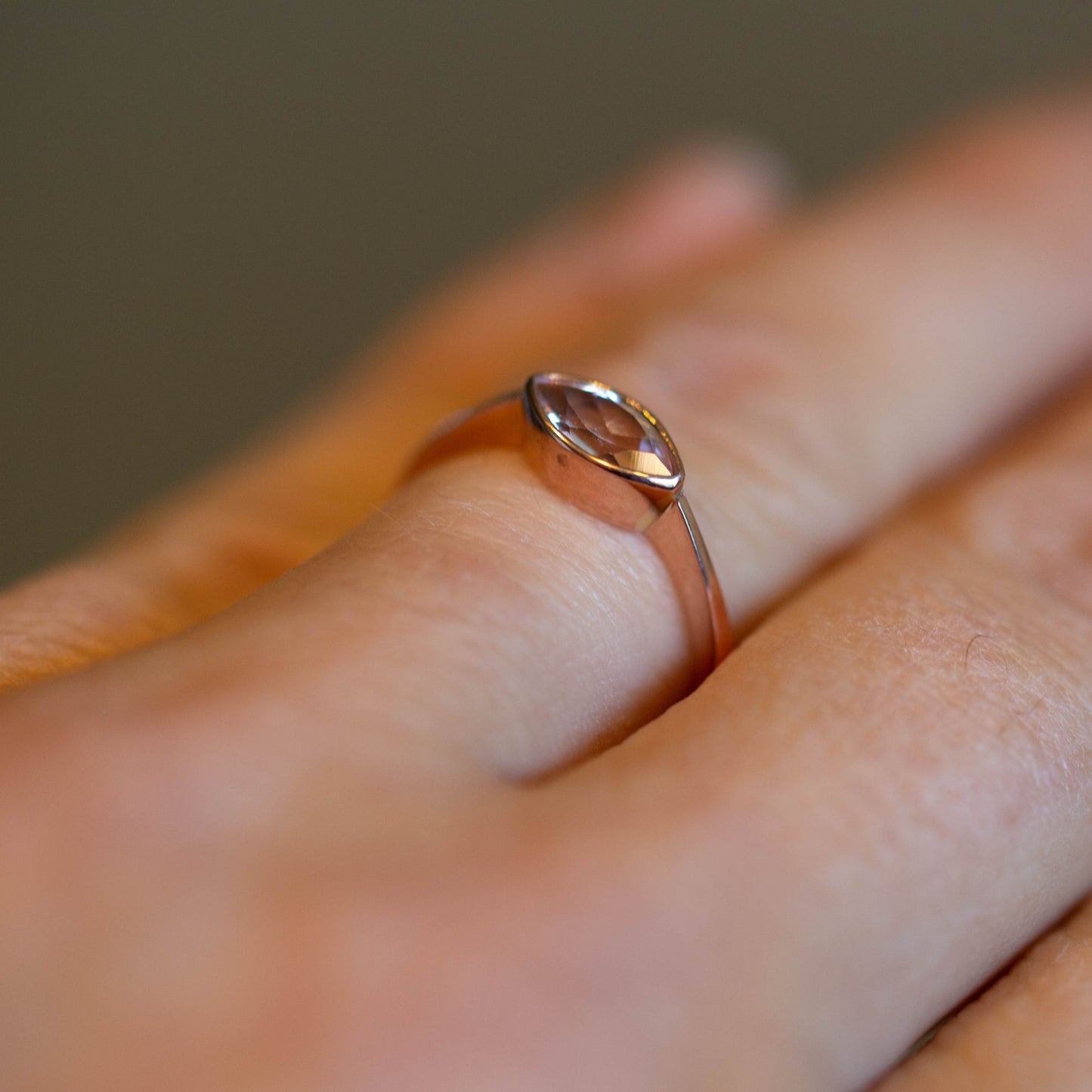 Morganite Solitaire Ring — view 4