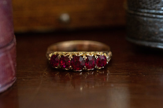 Ruby Five Stone Ring