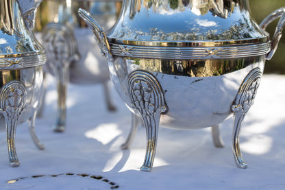 Silver Plate Three Piece Coffee Set — view 9