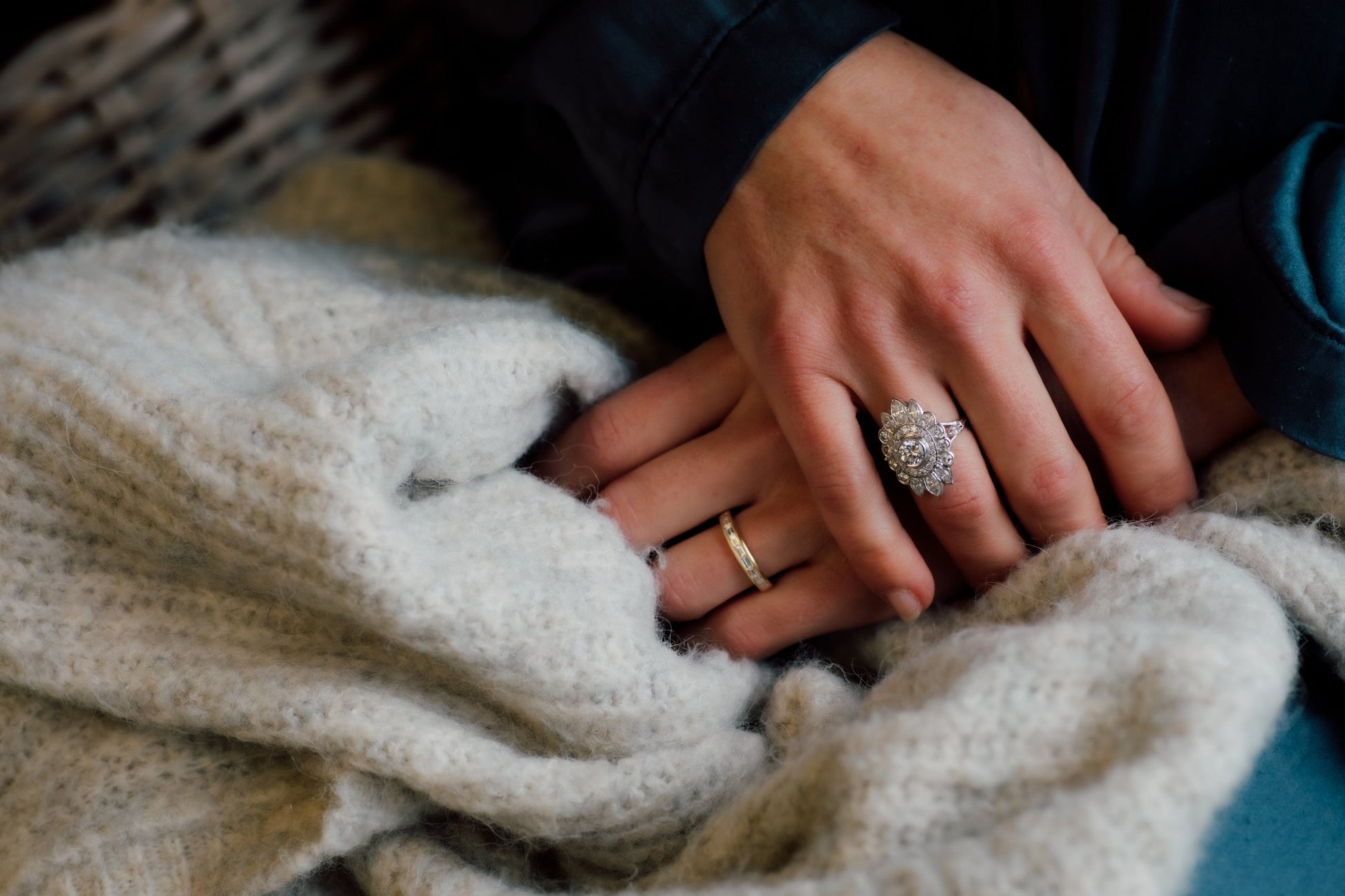 Baguette Cut Diamond Half Eternity Ring — view 9