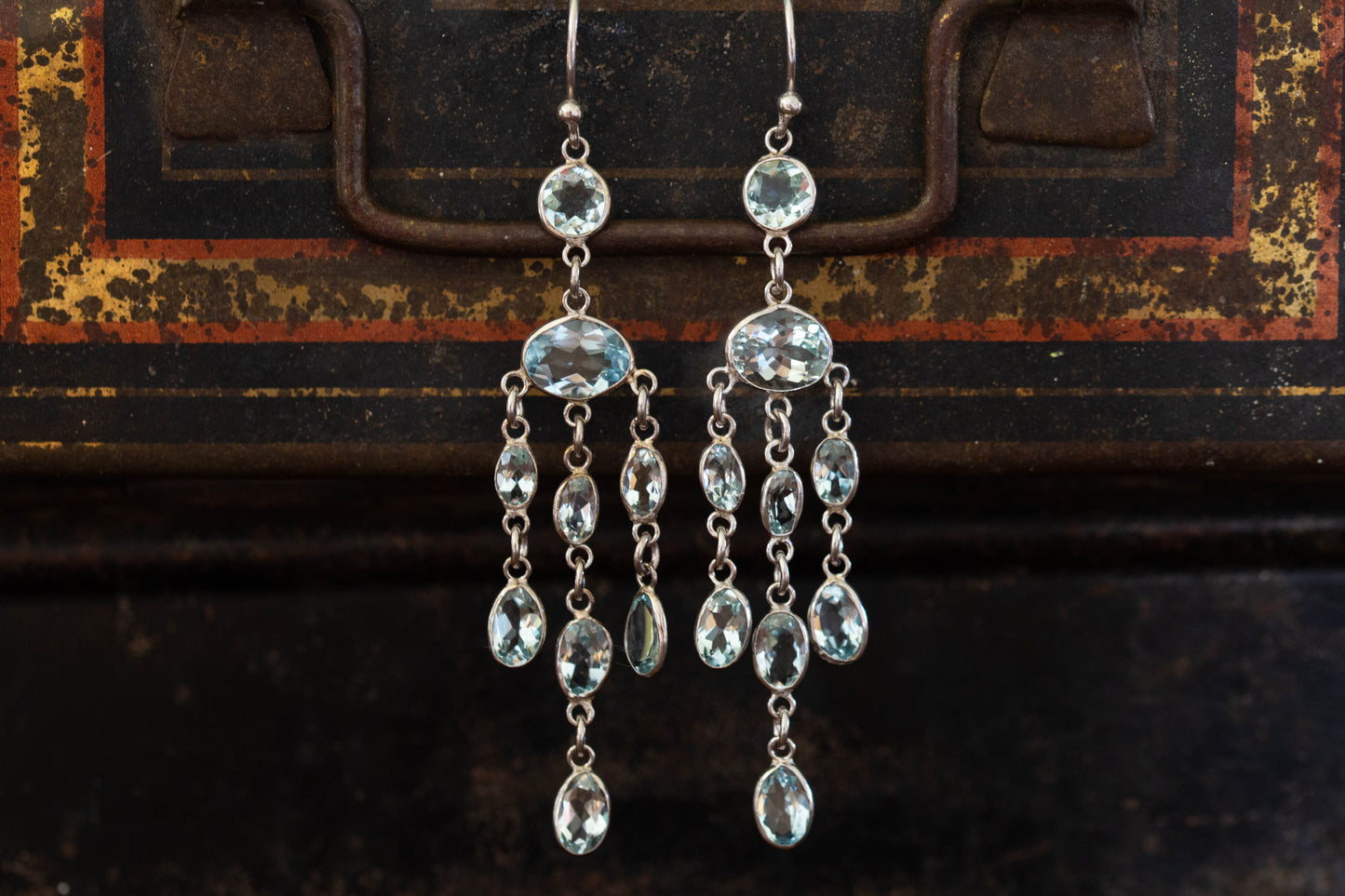 Aquamarine Chandelier Earrings