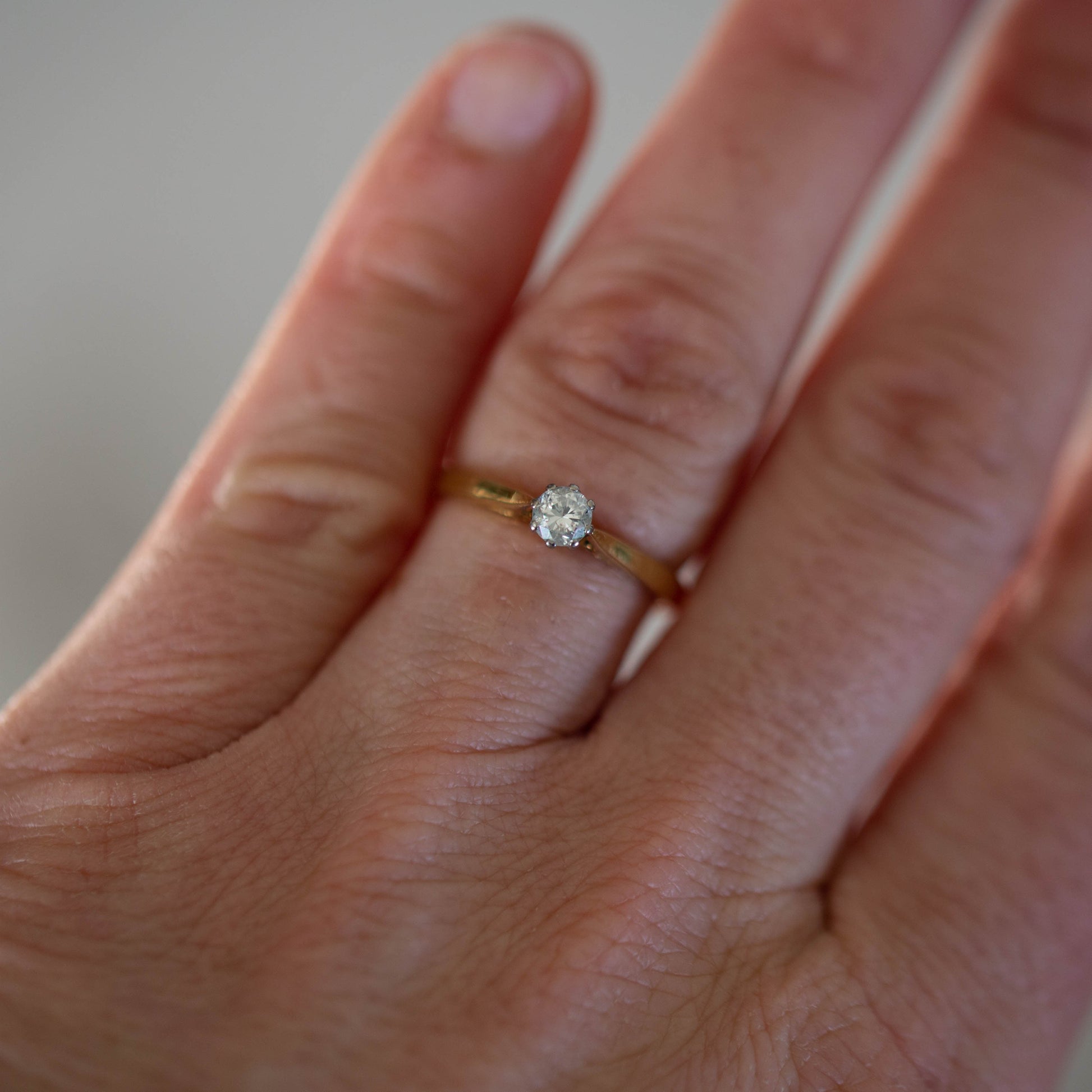 Diamond Solitaire Ring — view 7