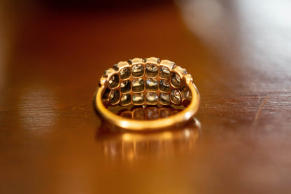 Triple Row Diamond Ring — view 4