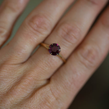 Pink Tourmaline Solitaire Ring — view 6