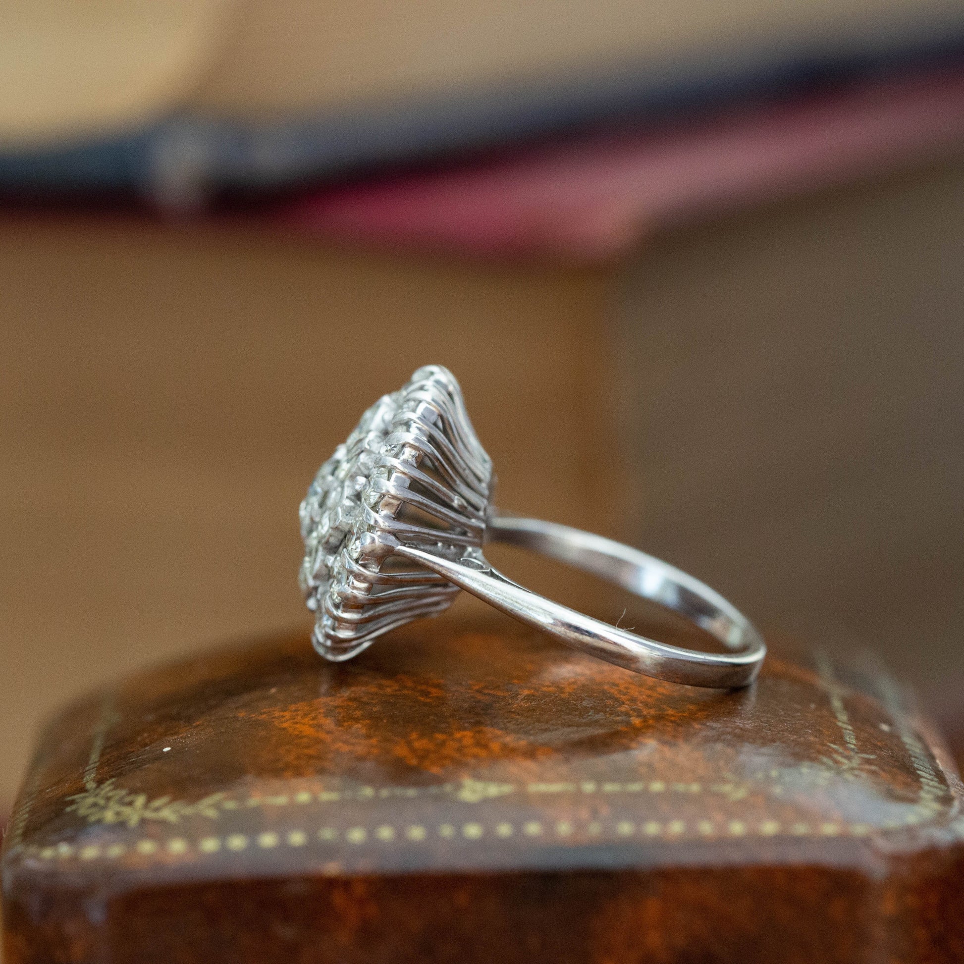 Circular Diamond Cluster Ring — view 5