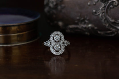 Art Deco Style Diamond Cluster Ring
