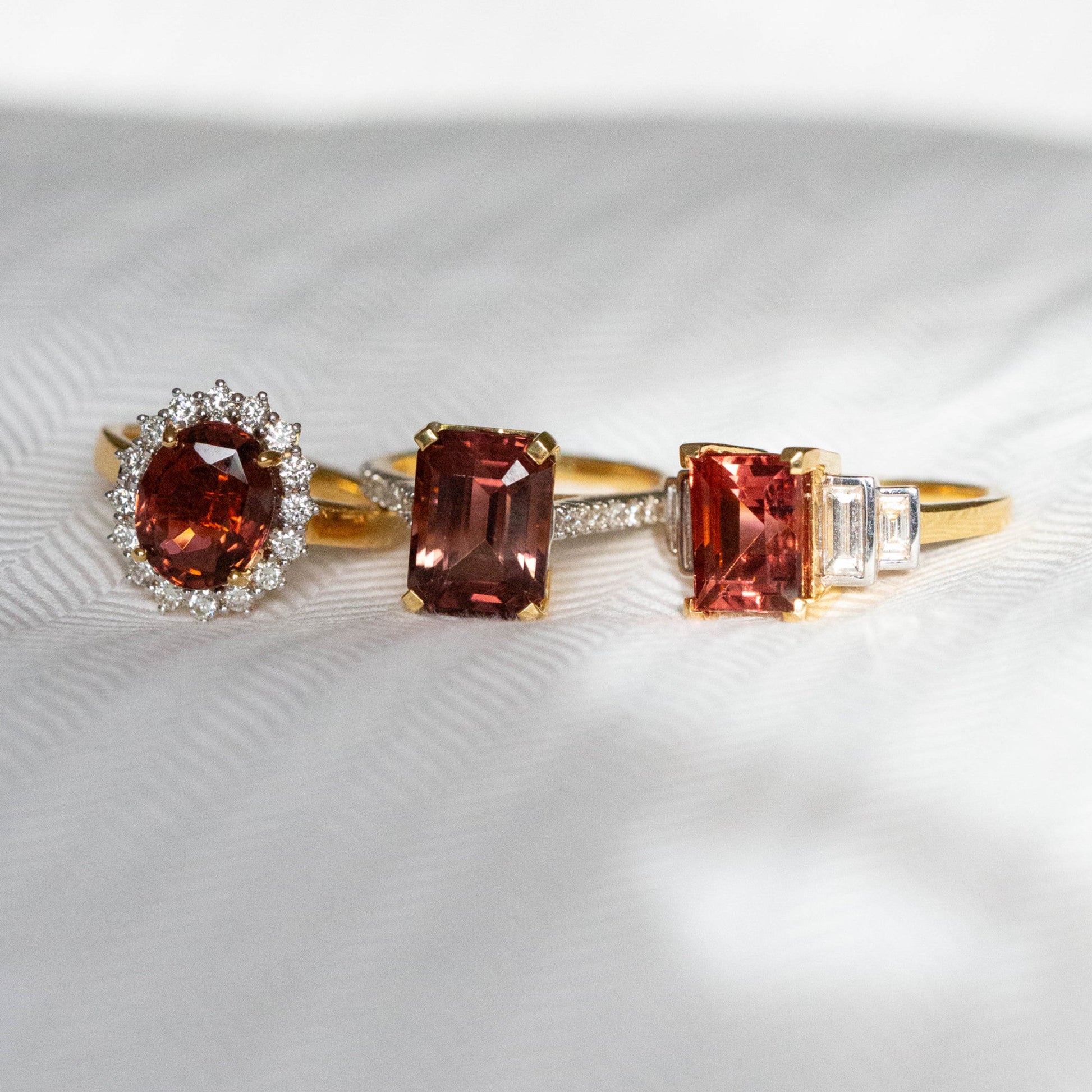 Pink Tourmaline and Diamond Dress Ring — view 3
