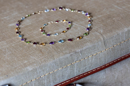 Yellow Gold Multistone Necklace — view 5