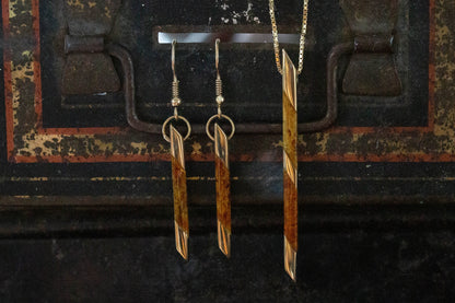 Amber and Gold Drop Pendant