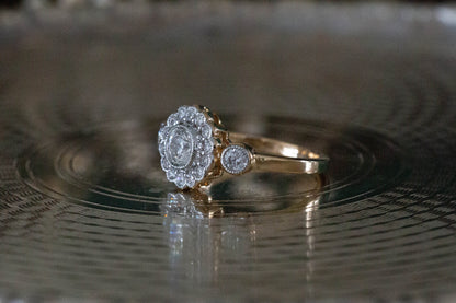 Diamond Daisy Cluster Ring — view 2