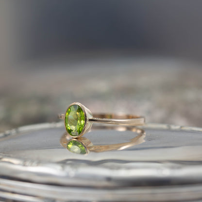 Peridot Solitaire Ring — view 3