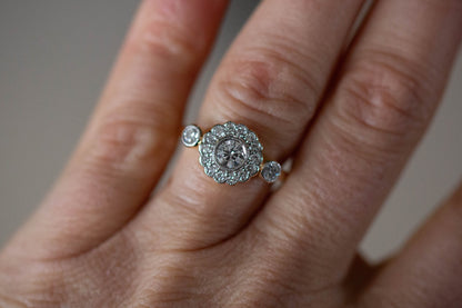 Diamond Daisy Cluster Ring — view 6