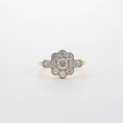 Diamond Daisy Cluster Ring — view 7